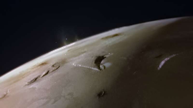 NASA's Juno gets a close-up look at lava lakes on Jupiter's moon Io