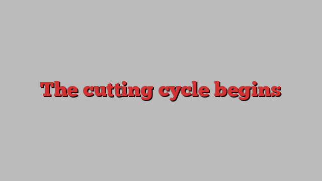The cutting cycle begins