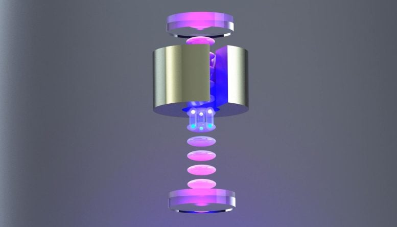 Cesium Atoms in a Lattice Atom Interferometer