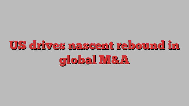 US drives nascent rebound in global M&A