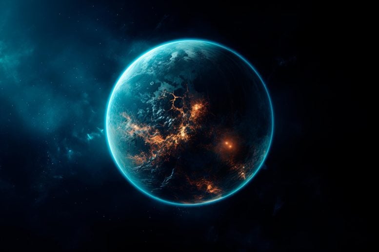 Earth Like Exoplanet Art Concept