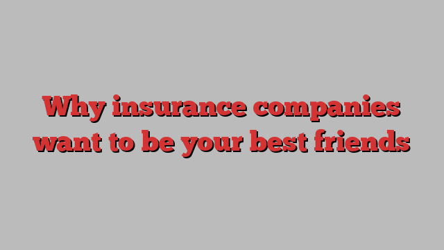 Why insurance companies want to be your best friends