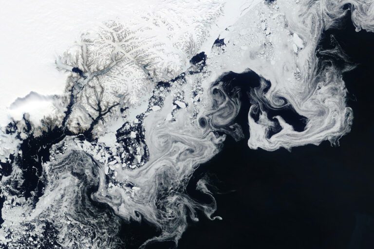 NASA satellite returns image of sea ice swirls