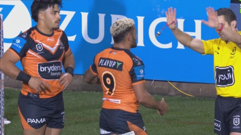 NRL news 2024 | Wests Tigers vs Melbourne Storm result, highlights, video; Solomona Faataape sin bin; Api Koroisau on report; Benji Marshall press conference