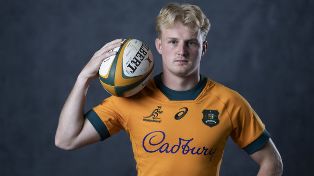 Tom Lynagh poses during a Wallabies portrait session.