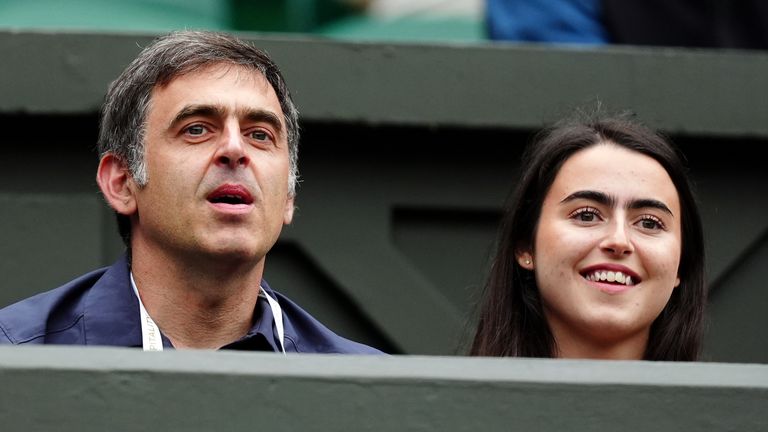 Ronnie O'Sullivan watched Novak Djokovic's first-round win at Wimbledon alongside his daughter Lily