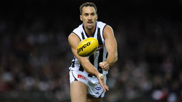 Anthony Rocca in action for Collingwood in 2008.