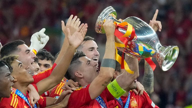 Spain have won the UEFA European Championship for a fourth time (1964, 2008, 2012, 2024), the most of any nation in the competition’s history