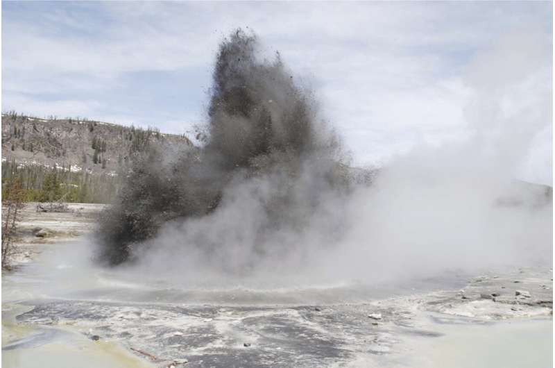 Surprise blast of rock, water and steam in Yellowstone sends dozens running for safety