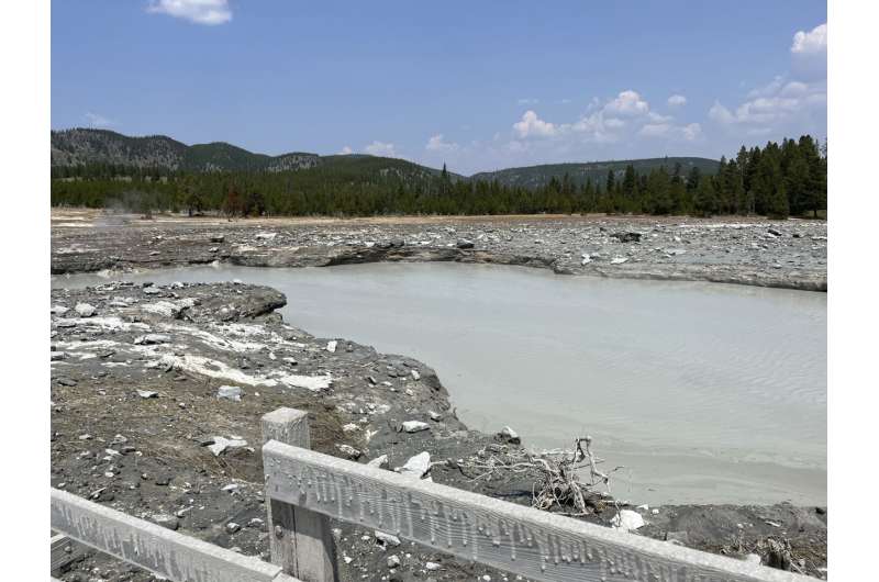 Surprise blast of rock, water and steam in Yellowstone sends dozens running for safety