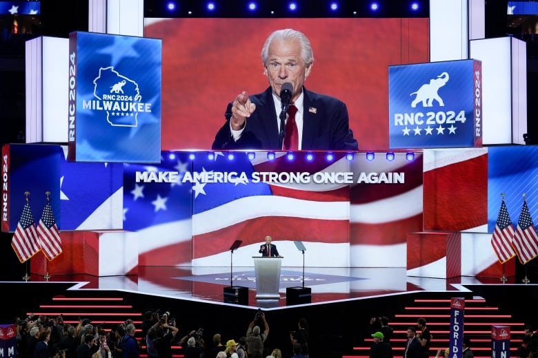 Peter Navarro speaking during the Republican National Convention.