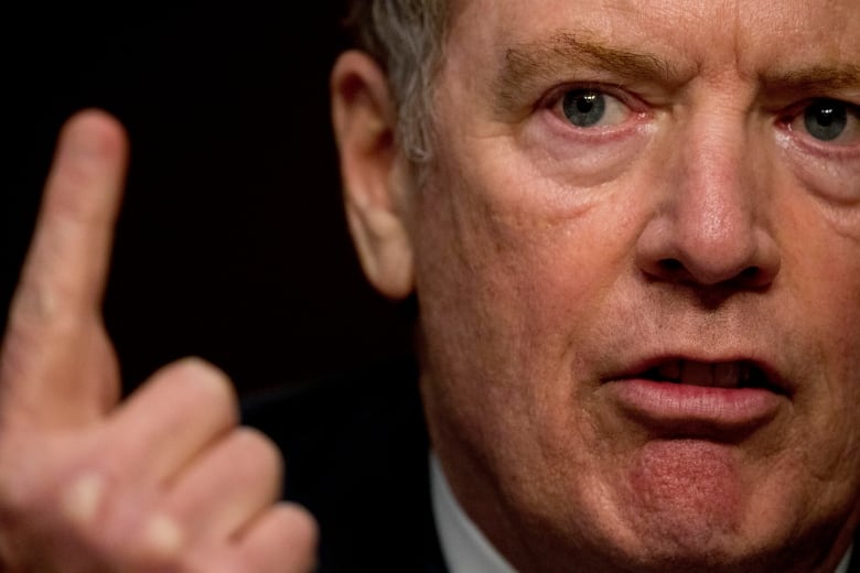 U.S. Trade Representative Robert Lighthizer speaks at a Senate Finance Committee hearing on U.S. trade on Capitol Hill, Wednesday, June 17, 2020, in Washington.