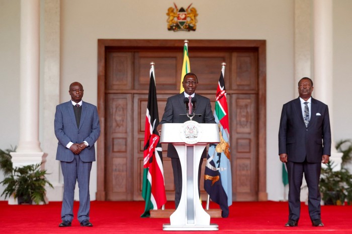 William Ruto at a lectern