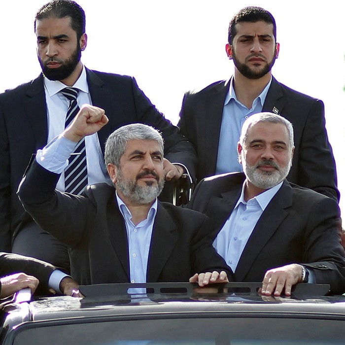 Ismail Haniyeh and Khaled Mashal