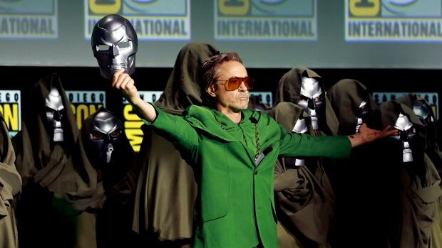 Robert Downey Jr. reveals at Comic-Con he’ll play Marvel film villain Doctor Doom