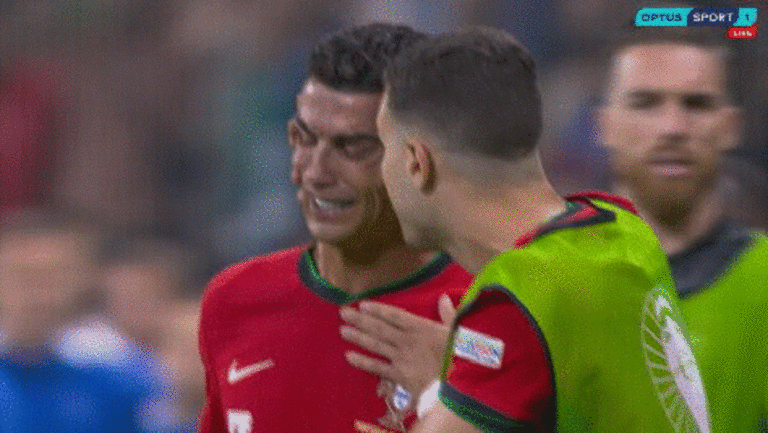 Crying Cristiano Ronaldo misses penalty, Portugal v Slovenia Euros round of 16 game