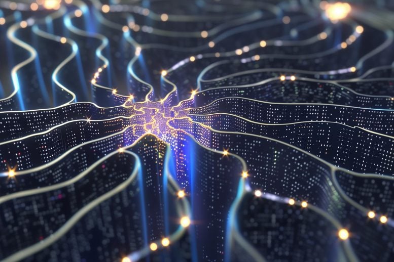 AI Memristor Technolgy Artificial Neural Network Concept