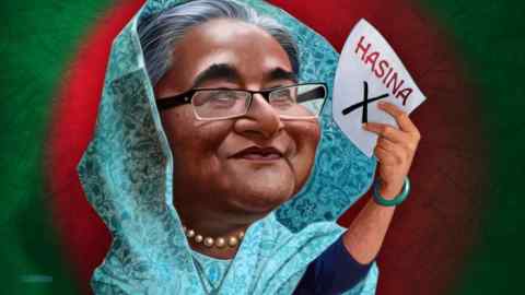 Joe Cummings illustration of Person in the News Sheikh Hasina