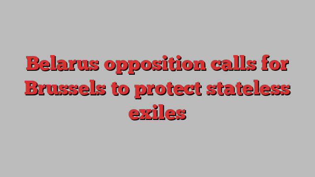 Belarus opposition calls for Brussels to protect stateless exiles