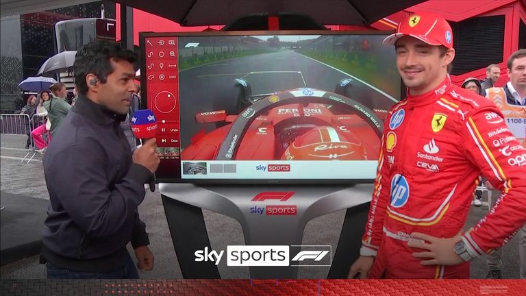 Ferrari&#39;s Charles Leclerc joins Karun Chandhok at the SkyPad to look back at his pole lap in qualifying for the Belgian Grand Prix.