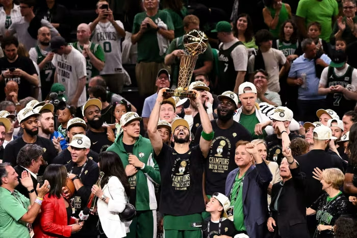 Celtics after winning their 18th NBA championship  