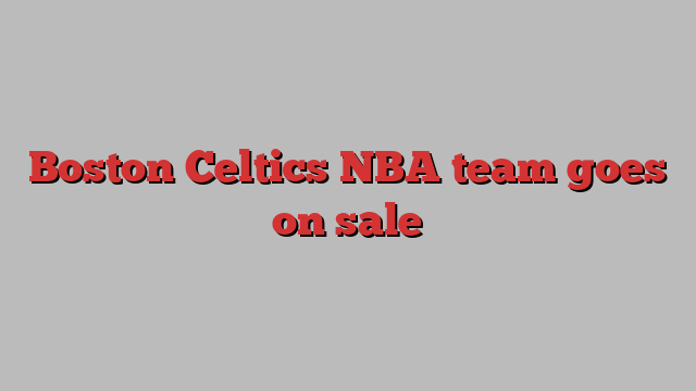 Boston Celtics NBA team goes on sale