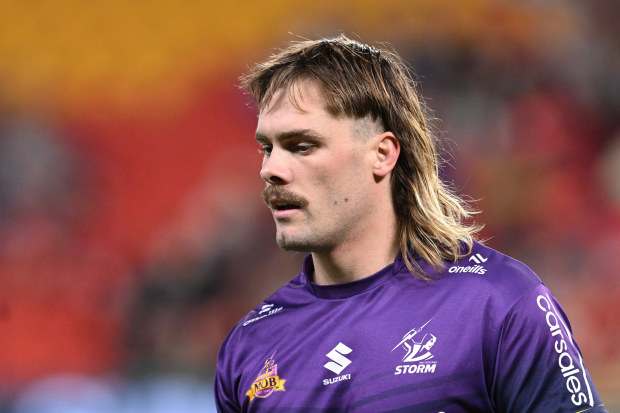 Ryan Papenhuyzen during the round 16 NRL match between Dolphins and Melbourne Storm at Suncorp Stadium, on June 21, 2024, in Brisbane, Australia. (Photo by Bradley Kanaris/Getty Images)