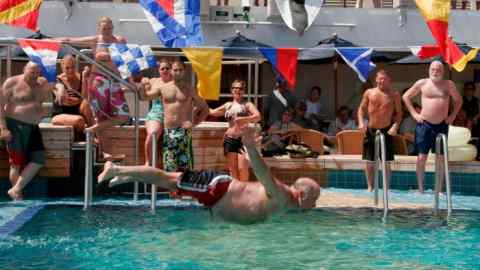 Belly flop contest