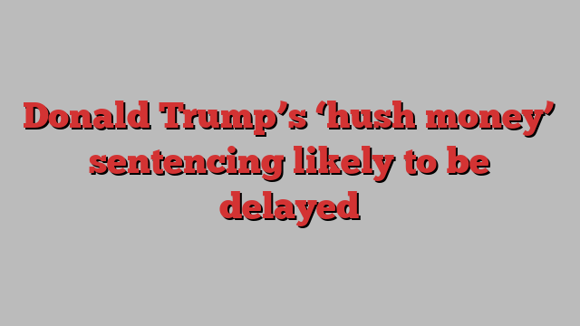 Donald Trump’s ‘hush money’ sentencing likely to be delayed