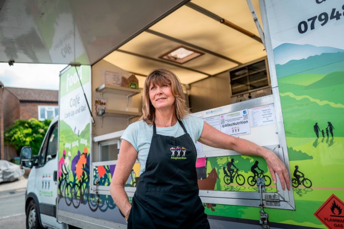 Caroline Dabney-Rourke in front of her mobile catering van  