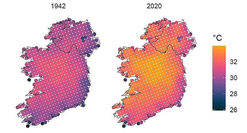 Extreme temperatures becoming more common in Ireland, Maynooth University study finds