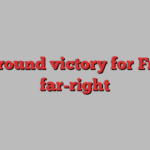 First round victory for French far-right