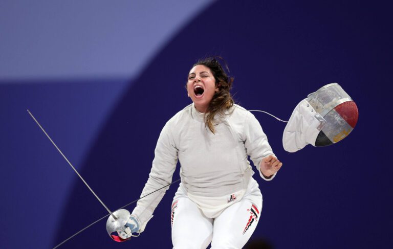 ‘A little Olympian’: Egyptian fencer shares she competed 7 months pregnant