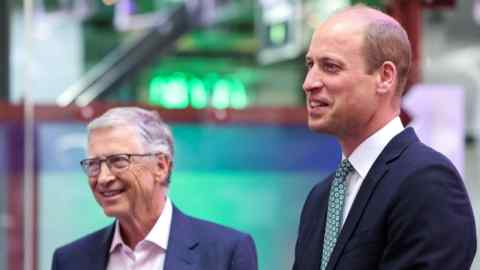 Bill Gates with Prince William at the Breakthrough Energy Summit in London