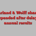 Harland & Wolff shares suspended after delay to annual results