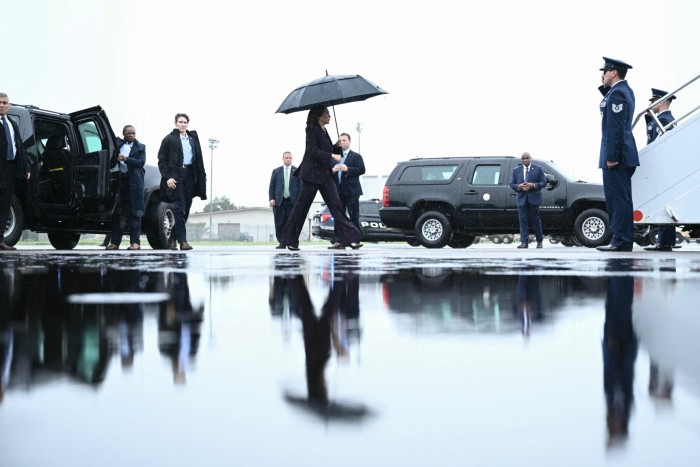 The vice-president boards Air Force Two in Houston, Texas, this week