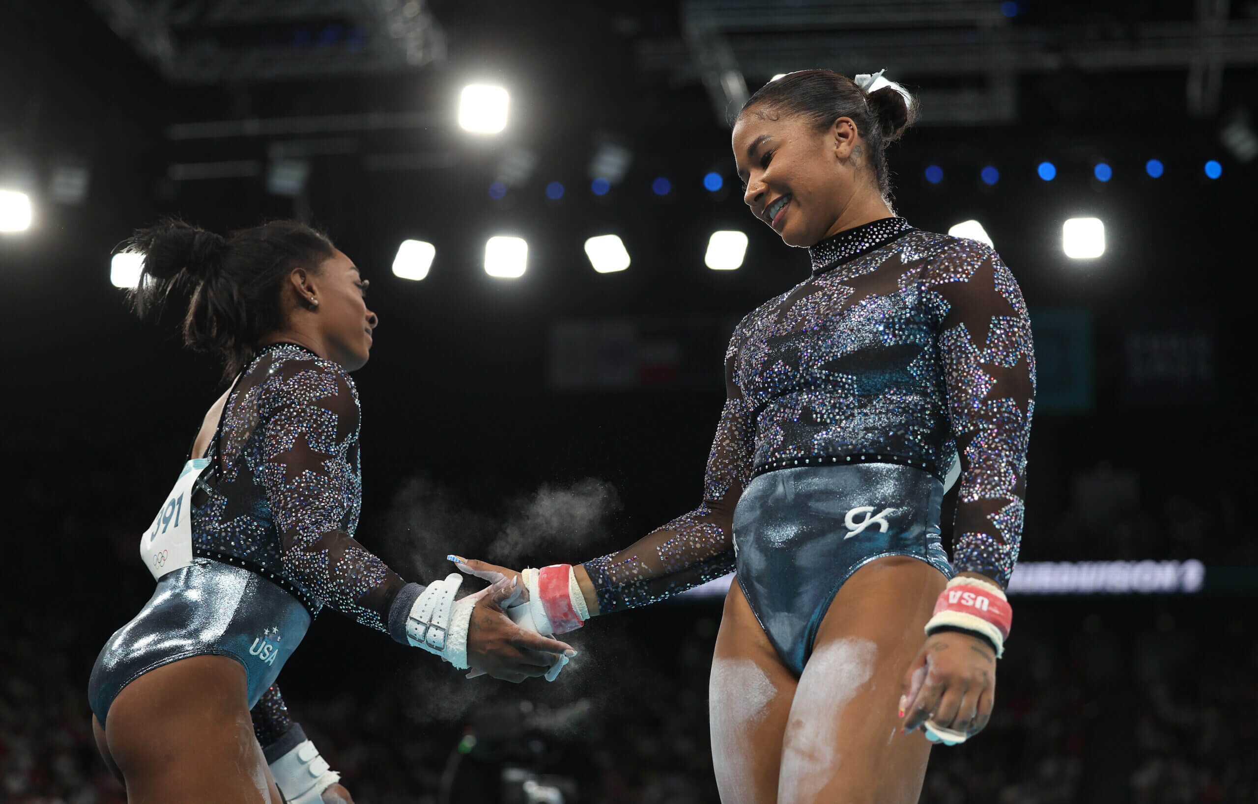 Simone Biles and Jordan Chiles