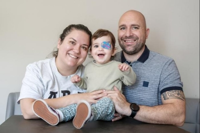 Nuala Mulholland with her parents 