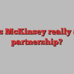 Is McKinsey really a partnership?