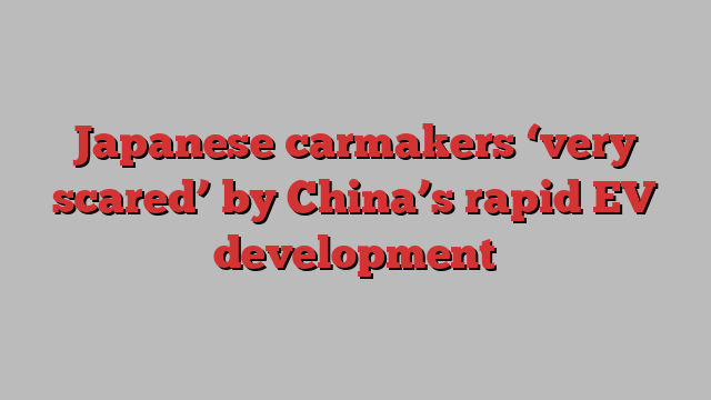 Japanese carmakers ‘very scared’ by China’s rapid EV development