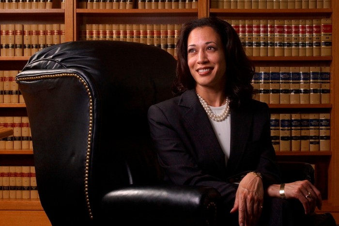 Kamala Harris poses for a portrait as San Francisco district attorney in 2004