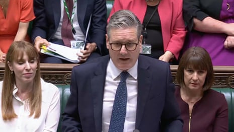 Keir Starmer clashes with SNP over two-child benefit cap in first PMQs as prime minister – video