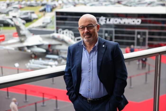 Roberto Cingolani at the Farnborough air show on July 23 2024