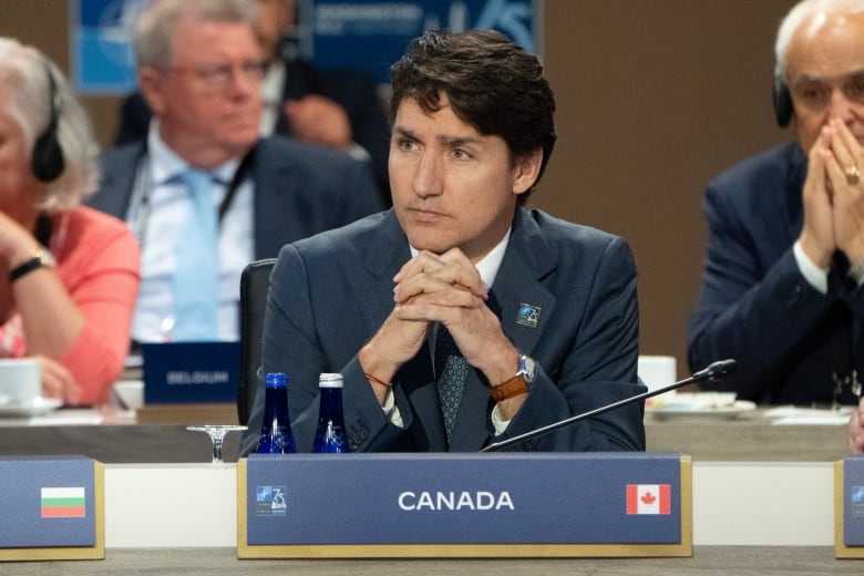 Prime Minister Justin Trudeau participates in a working session at the NATO Summit on Thursday, July 11, 2024 in Washington.