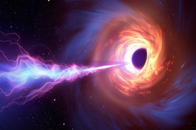 Astrophysics Black Hole Jet Concept Art