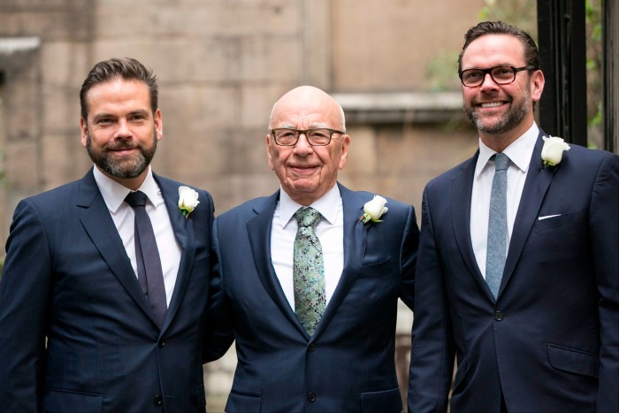 Rupert, James and Lachlan Murdoch 