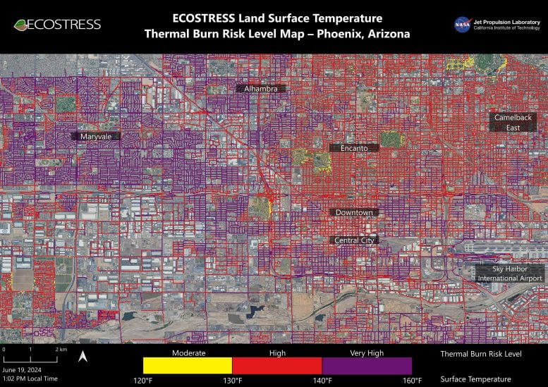 ECOSTRESS Maps Burn Risk Across Phoenix Arizona