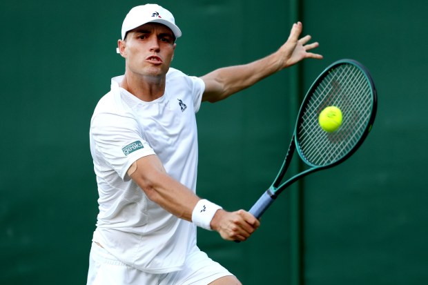 Chris O'Connell in action at Wimbledon this week.