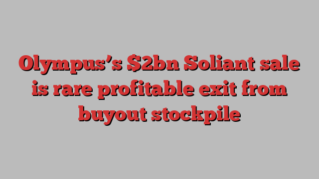 Olympus’s $2bn Soliant sale is rare profitable exit from buyout stockpile