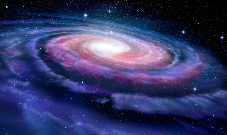 Milky Way Spiral Galaxy Illustration